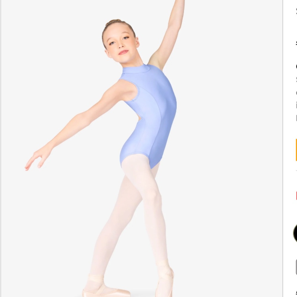 MARIIA CROWN Style 35083 Mock Neck Tank Leotard - Child Medium